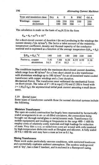 M. G. Say alternating current machines