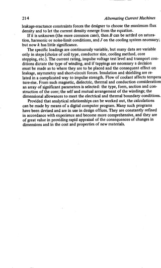 M. G. Say alternating current machines