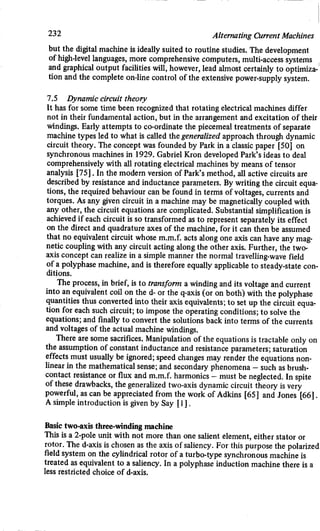 M. G. Say alternating current machines