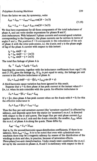 M. G. Say alternating current machines