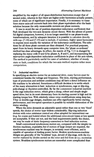 M. G. Say alternating current machines