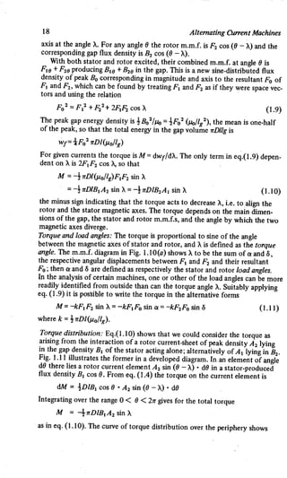 M. G. Say alternating current machines