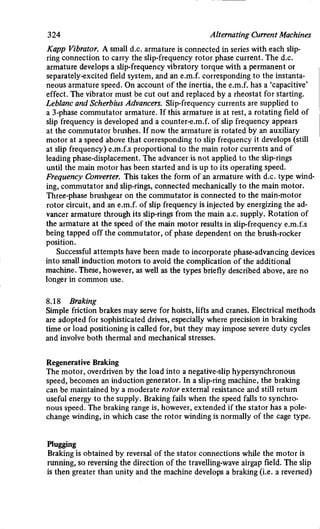 M. G. Say alternating current machines