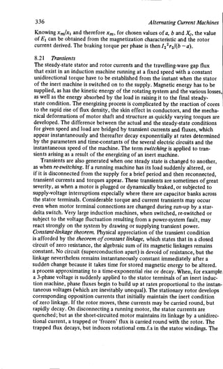 M. G. Say alternating current machines