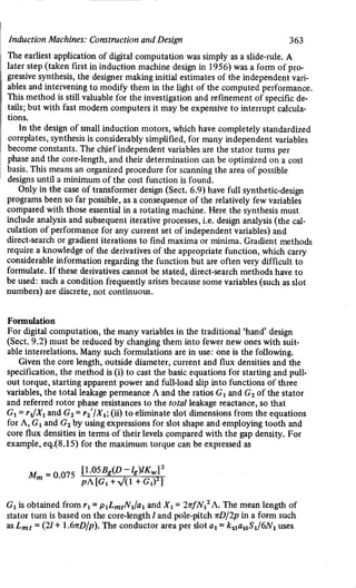 M. G. Say alternating current machines