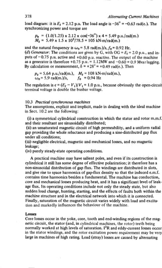 M. G. Say alternating current machines
