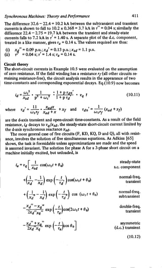 M. G. Say alternating current machines