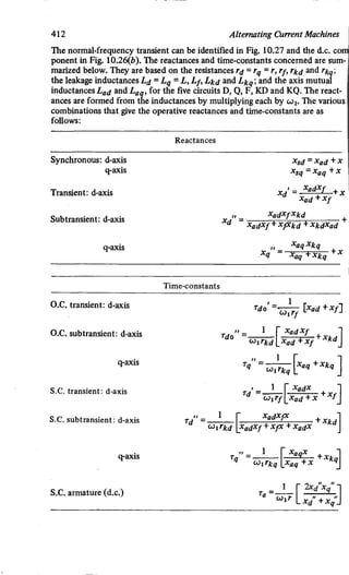 M. G. Say alternating current machines