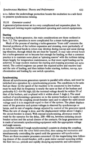M. G. Say alternating current machines