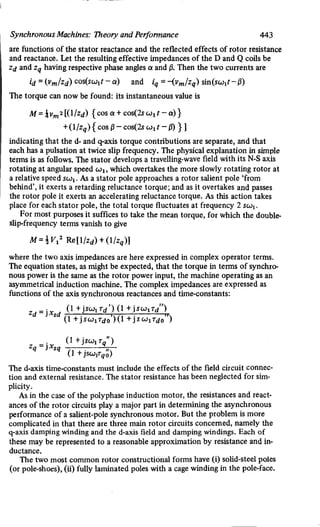 M. G. Say alternating current machines
