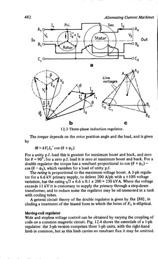 M. G. Say alternating current machines