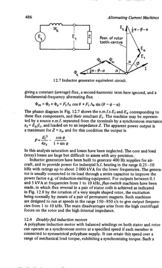 M. G. Say alternating current machines