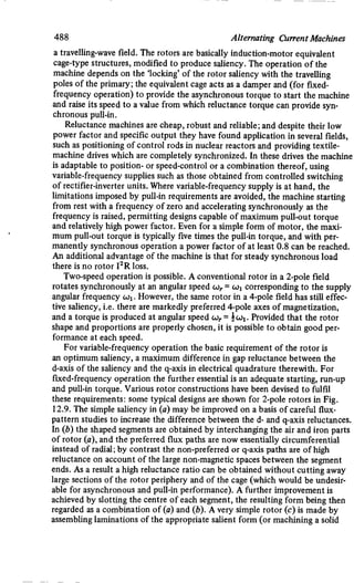 M. G. Say alternating current machines