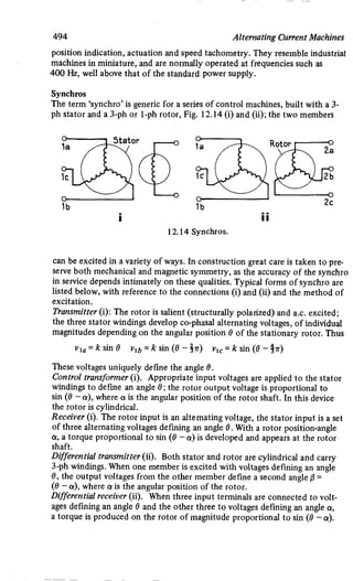 M. G. Say alternating current machines
