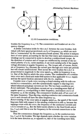 M. G. Say alternating current machines