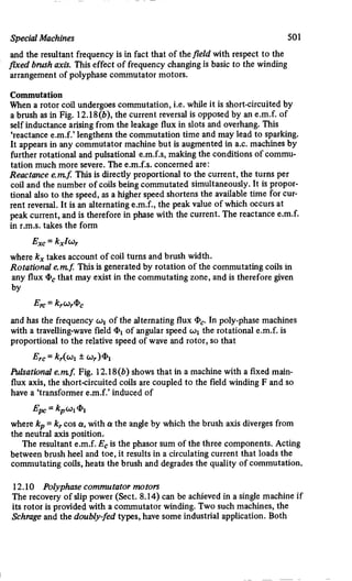 M. G. Say alternating current machines