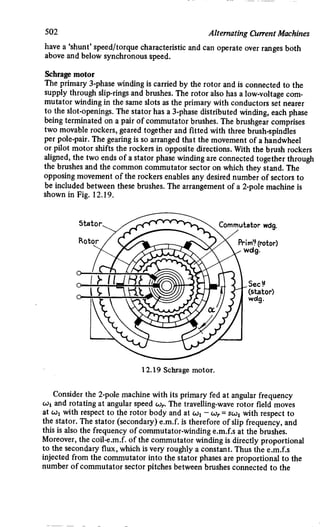 M. G. Say alternating current machines