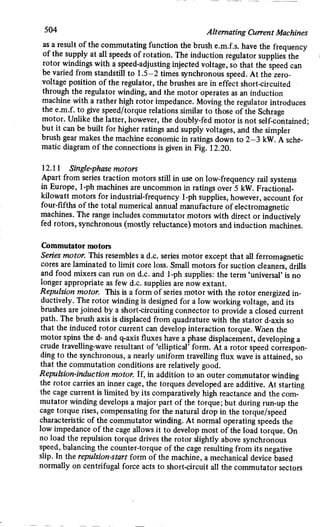 M. G. Say alternating current machines
