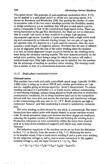 M. G. Say alternating current machines