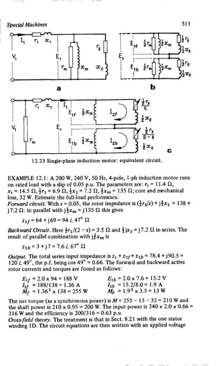 M. G. Say alternating current machines