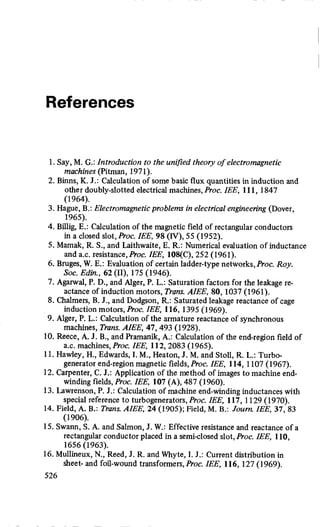 M. G. Say alternating current machines
