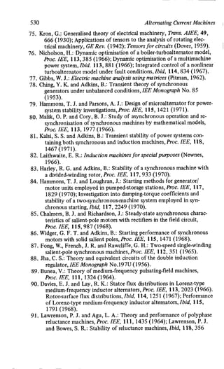 M. G. Say alternating current machines