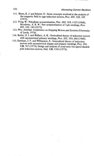 M. G. Say alternating current machines