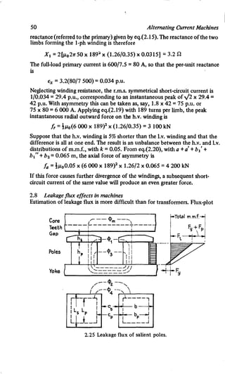 M. G. Say alternating current machines