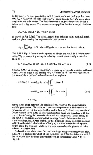 M. G. Say alternating current machines