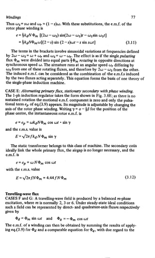 M. G. Say alternating current machines