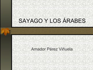 SAYAGO Y LOS ÁRABES Amador Pérez Viñuela 