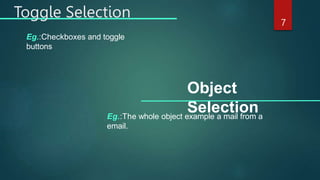 Toggle Over Selection Examples _14400120021_Human Computer Interaction (2).pptx