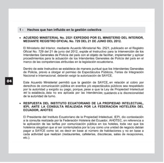 Sociedad de Autores del Ecuador (SAYCE): Memoria anual 2012