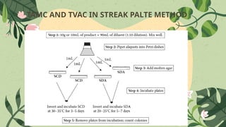 TAMC AND TVAC IN STREAK PALTE METHOD
 