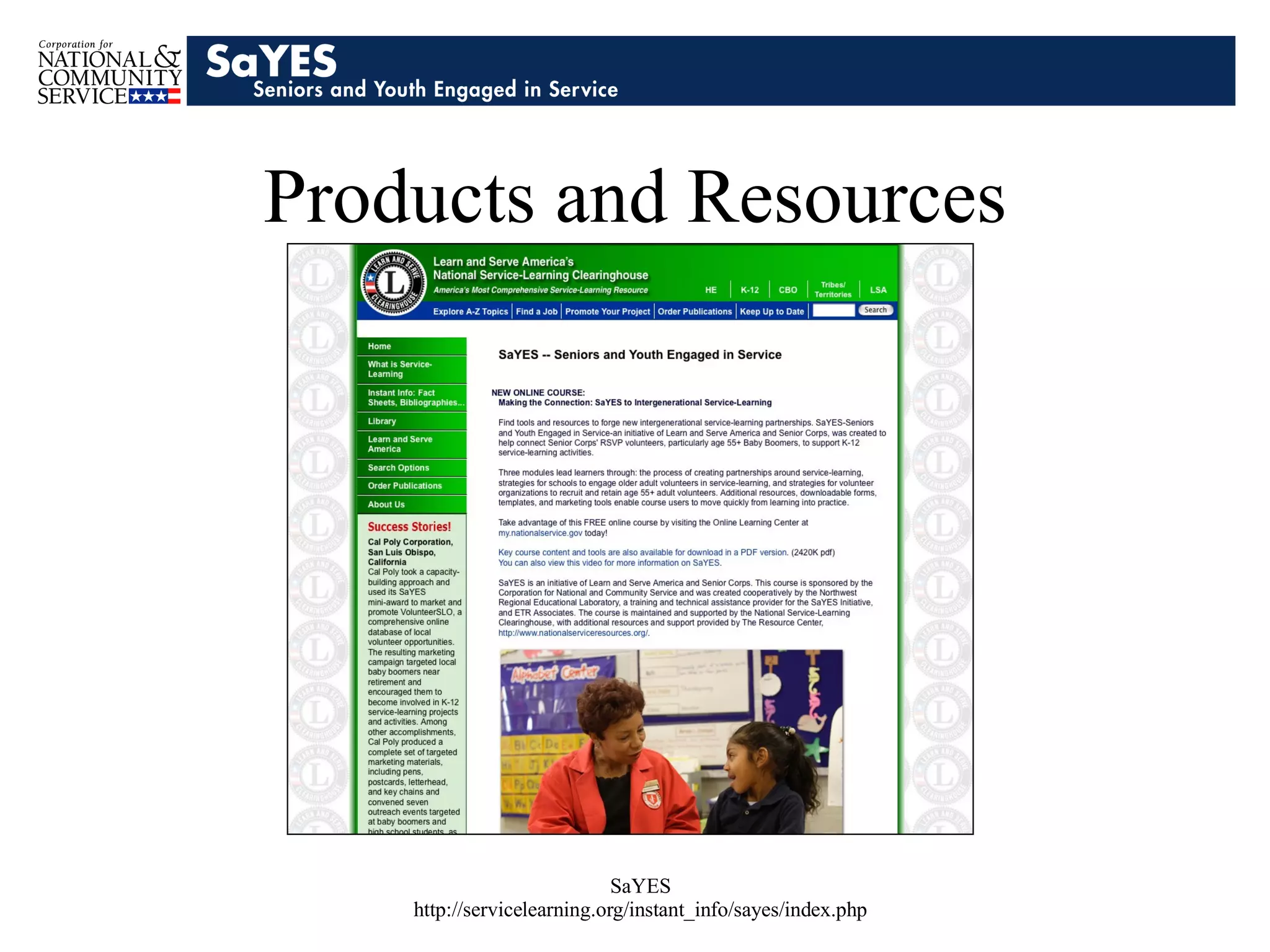 Products and Resources 