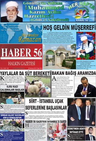www.haber56gazetesi.comYIL: 4 SAYI: 193 23 Temmuz 2013 / fiyat: 50 kr.www.haber56gazetesi.com
 