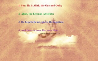 Say he is allah, one