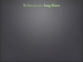 Refinements, bug fixes
 