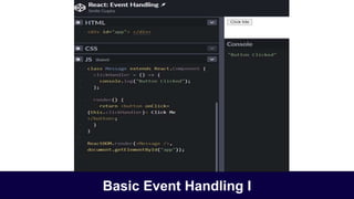 Say hello to react js - Day 1 | PPTX