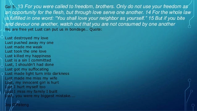 Say it ainâ€™t so! Love vs Lust.