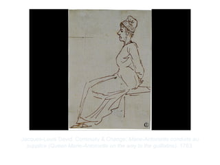 Copyright ©2012 Pearson Inc.
Jacques-Louis David. Continuity & Change: Marie-Antoinette conduite au
supplice (Queen Marie-Antoinette on the way to the guillotine). 1783.
 