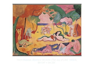 Copyright ©2012 Pearson Inc.
Henri Matisse. Bonheur de vivre (The Joy of Life). 1905-6.
69-1/8" × 94-7/8”.
 