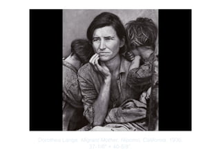 Copyright ©2012 Pearson Inc.
Dorothea Lange. Migrant Mother, Nipomo, California. 1936.
37-1/8" × 40-5/8”.
 