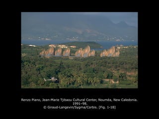Renzo Piano, Jean-Marie Tjibaou Cultural Center, Nouméa, New Caledonia.
1991–98.
© Giraud-Langevin/Sygma/Corbis. [Fig. 1-18]
 