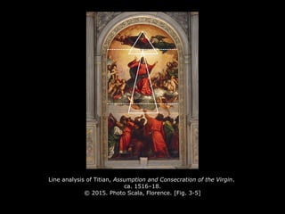 Line analysis of Titian, Assumption and Consecration of the Virgin.
ca. 1516–18.
© 2015. Photo Scala, Florence. [Fig. 3-5]
 