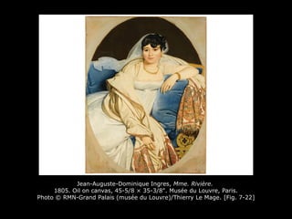 Jean-Auguste-Dominique Ingres, Mme. Rivière.
1805. Oil on canvas, 45-5/8 × 35-3/8". Musée du Louvre, Paris.
Photo © RMN-Grand Palais (musée du Louvre)/Thierry Le Mage. [Fig. 7-22]
 