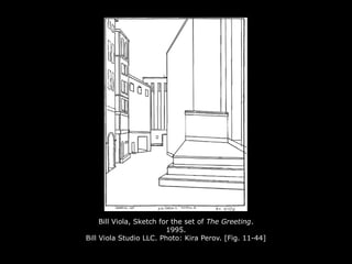 Bill Viola, Sketch for the set of The Greeting.
1995.
Bill Viola Studio LLC. Photo: Kira Perov. [Fig. 11-44]
 