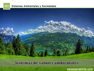 III   Sistemas Ambientales y Sociedades




                                          saladehistoria.com
 