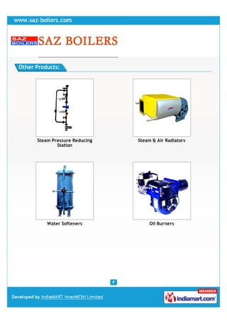Other Products:




      Steam Pressure Reducing   Steam & Air Radiators
              Station




          Water Softeners            Oil Burners
 