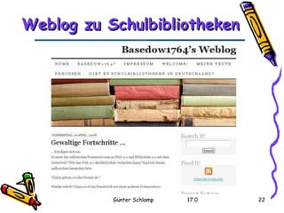 Weblog zu Schulbibliotheken 